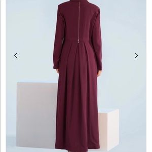 NWOT Alvina dress abaya Jilbab Turkish burgundy 42